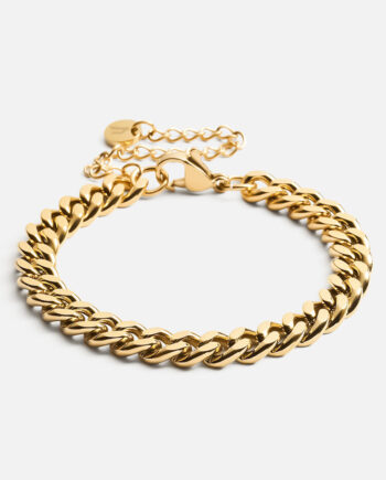Panser Facet Armbånd 18k Guldbelagt 6mm