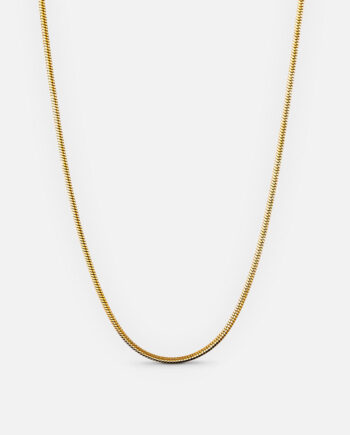 Rund Snake Halskæde 18k Guldbelagt