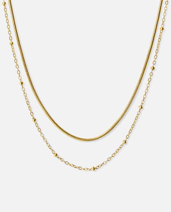 Snake Rope Halskæde 18k Guldbelagt