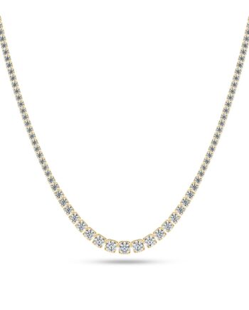 Halskæde Diamante Tennis Altro 14 Kt  Guld El  Hvidguld 11 45 Ct Tw  -  Vs Lab-grown Diamanter
