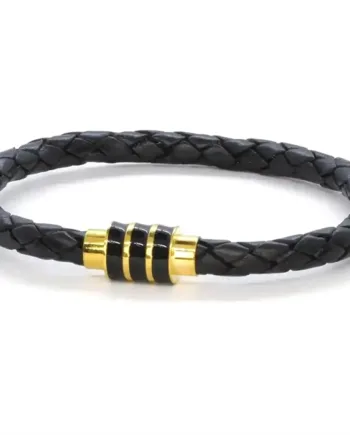 Nezir Læderarmbånd Sort