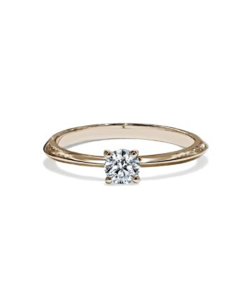 Positano Rund Diamant Solitaire Forlovelsesring   Guld
