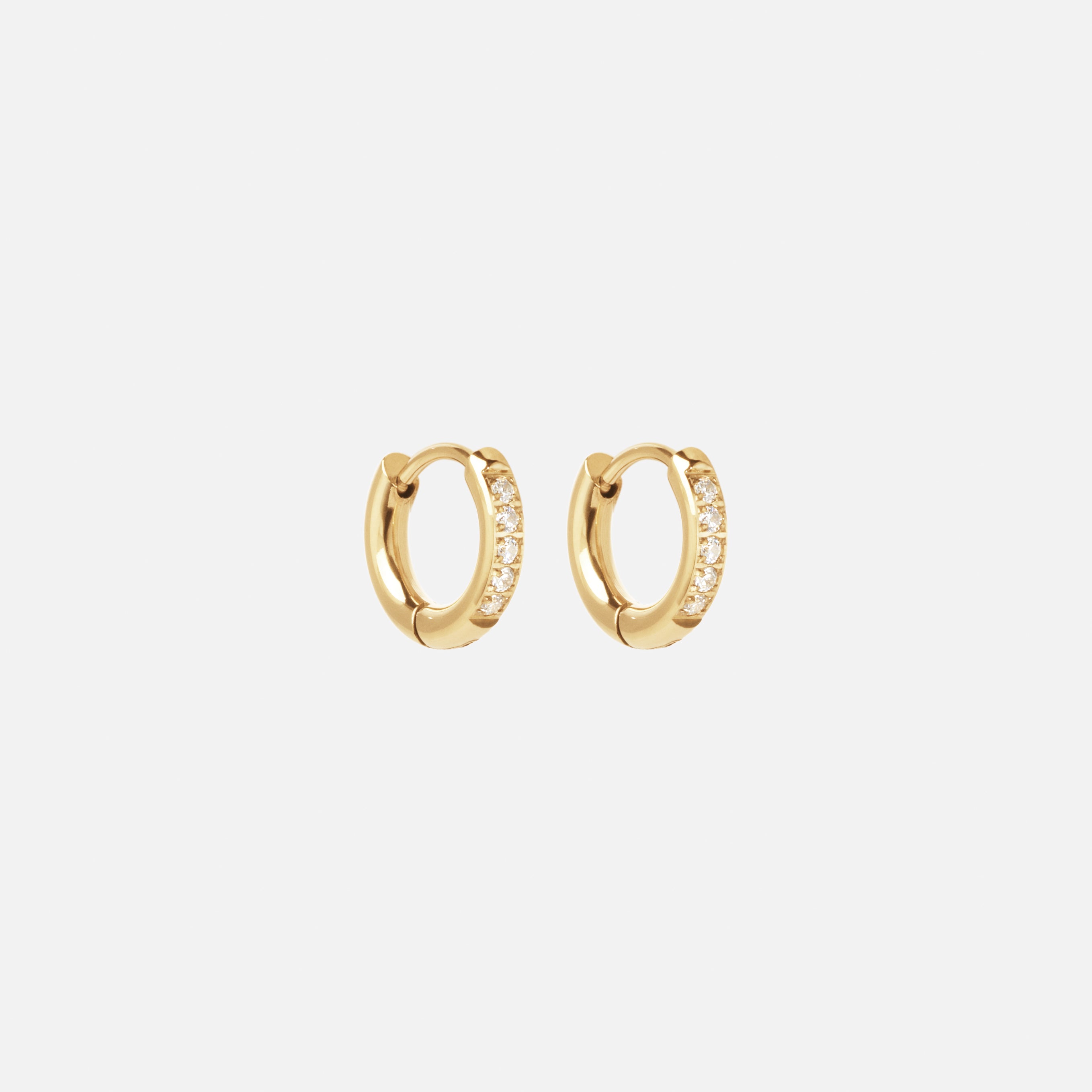 Zircon øreringe 18k Guldbelagt 10mm