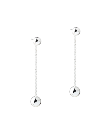 Alba Earstud Long   Silver