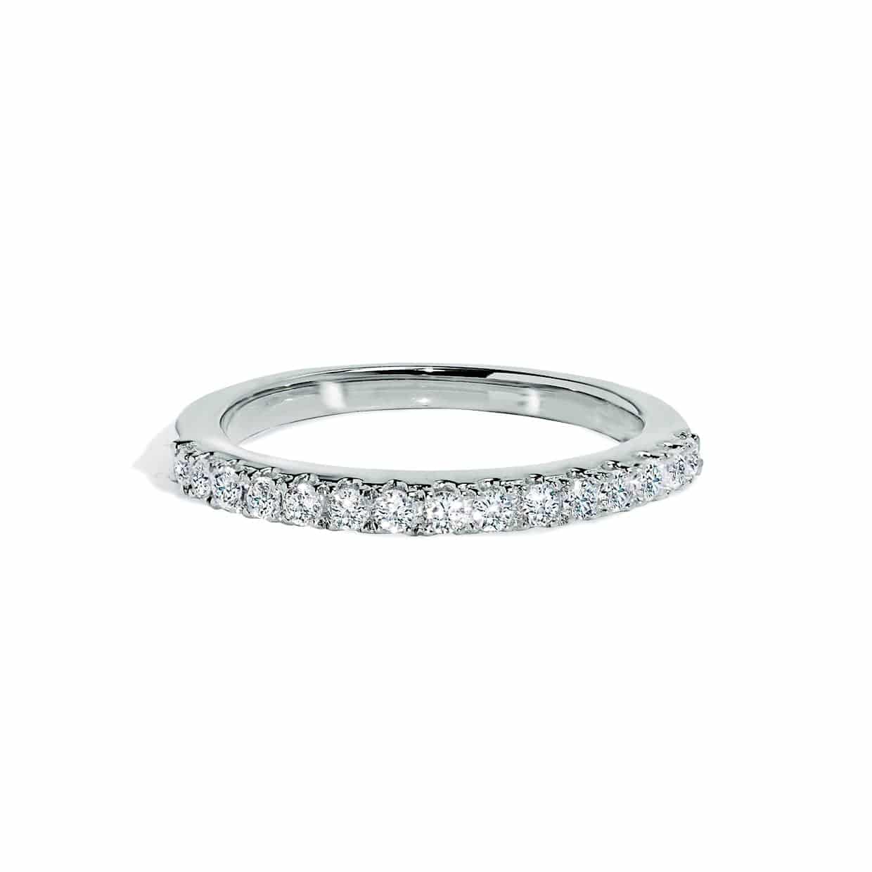 Alliancering Med Diamanter   Hvidguld