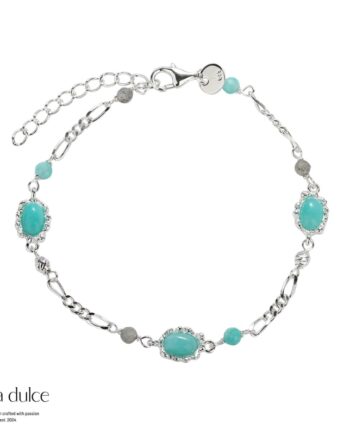 Amazonit Mila Bracelet   Silver