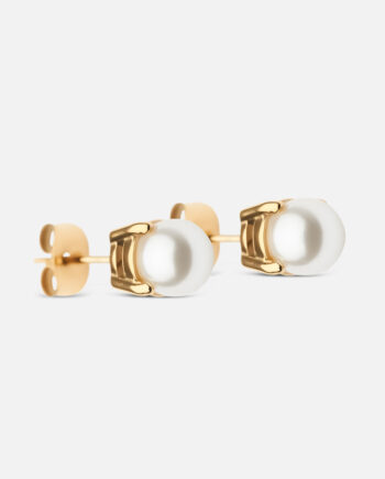 Moonlit Drops Perlestuds øreringe 18k Guldbelagt