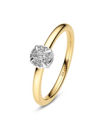 Ring Rome 14 Kt  Guld El  Hvidguld   09 Ct Tw  -  Vs Lab-grown Diamanter