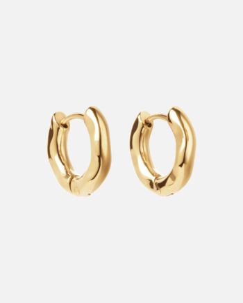Wavy Hoops 18k Guldbelagt 14mm