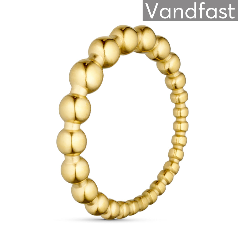 Annebrauner Ball Ring 18k Guldbelagt 52