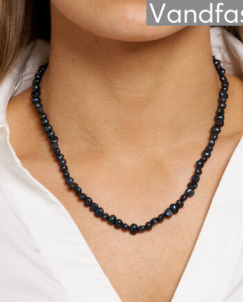 Annebrauner Black Pearl Halskæde 18k Guldbelagt