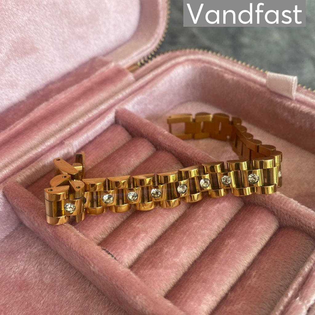 Annebrauner Kleopatra Zirconia Armbånd 18k Guldbelagt 16   Cm