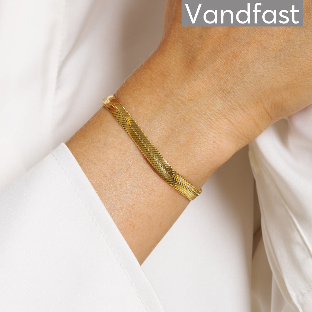 Annebrauner Snake Armbånd 18k Guldbelagt   Mm