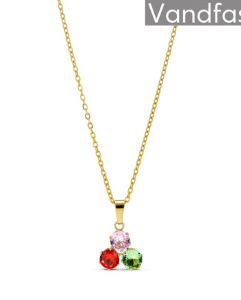 Annebrauner Third Time Multicolor Halskæde 18k Guldbelagt