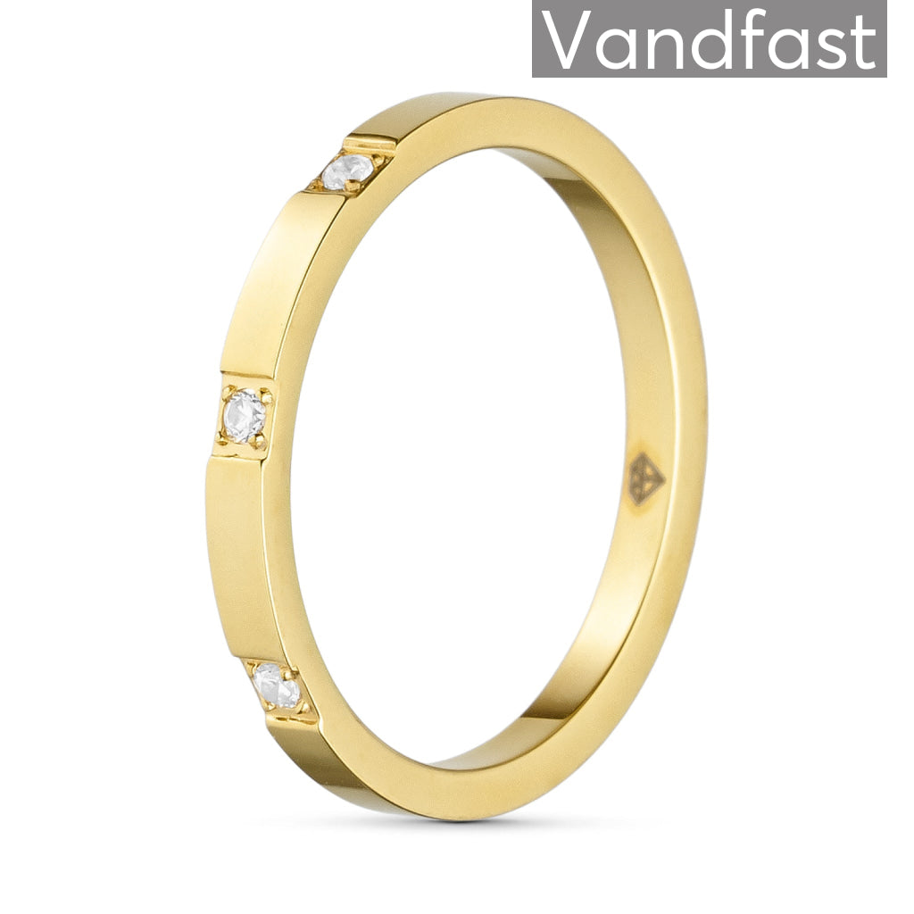Annebrauner Third Time Ring 18k Guldbelagt 51