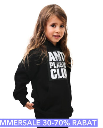 Anti Plastic Club Limiteret Sort Hoodie   Hættetrøje Kids Dreng Pige