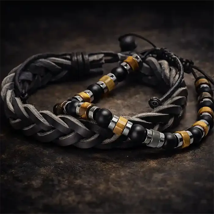 Armbåndsæt   Læderarmbånd   Perlearmbånd   Maskulint Design