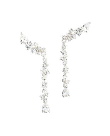 Aura Long Earstud   Silver