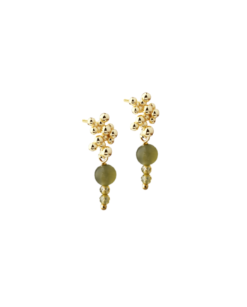 Aya Olive Earstud   Golden