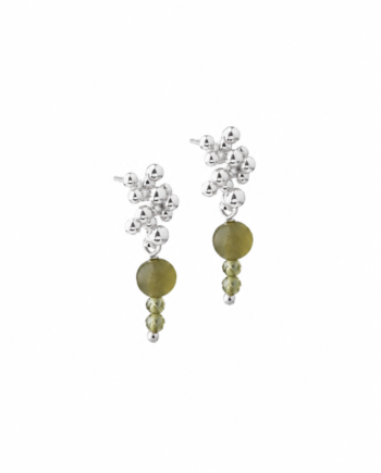 Aya Olive Earstud   Silver