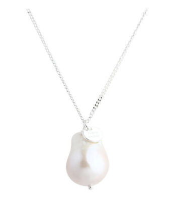 Barok Long Necklace   Silver