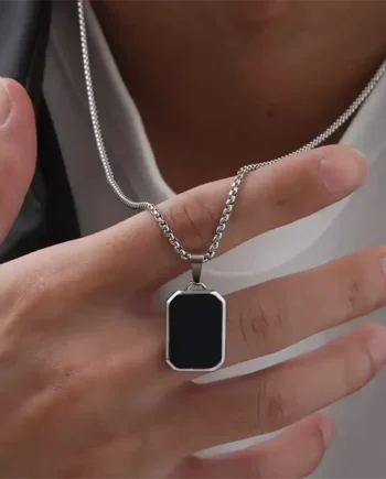 Black Geo Halssmykke   Lækker Stil