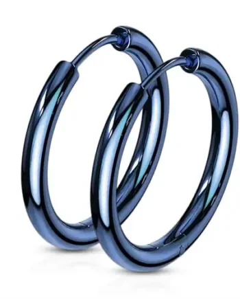 Bluecoatet ørering   ædelstål 18mm