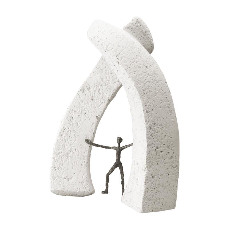 Bronzefigur Nye Dimensioner Med Hvid Sten 30 Cm Kunstner Luise Kött-gärtner Gave Ide 1995 -kr Hurtig Levering