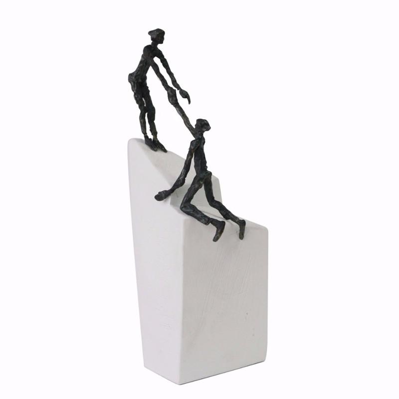 Bronzefigur Sammen Er Vi Stærkere  25 Cm  Gaveide 1995 - Kr  Gave Kollega  Chef  Reception  Jubilæum