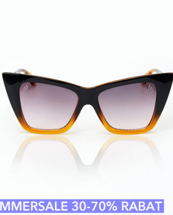 Cat Eye Solbriller  Meow   Mørkebrun Med Faded Overgang Til Orange