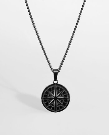 Compass Pendant      Sort  60 Cm Herre Northern Legacy