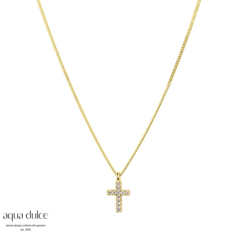 Cross Necklace   Golden