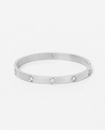 Crystal Bangle Sølvfarvet 6mm