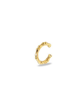 Cuff   ørering  Newbamboo Onesize Regulerbar Størrelse 18 Karat Forgyldt Sterling