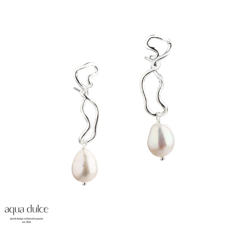 Curly Bodil Earstud   Silver
