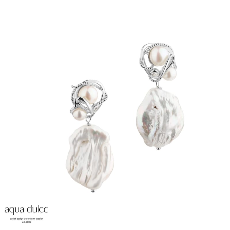 Curly Tina Earstud   Silver
