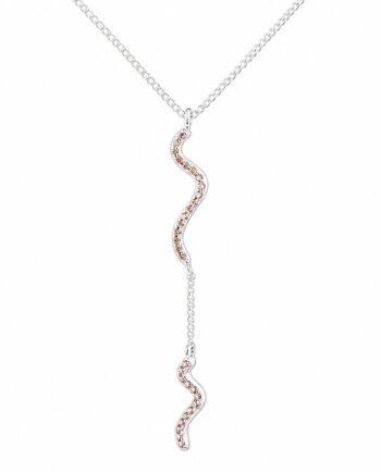 Curva Champagne Necklace   Silver