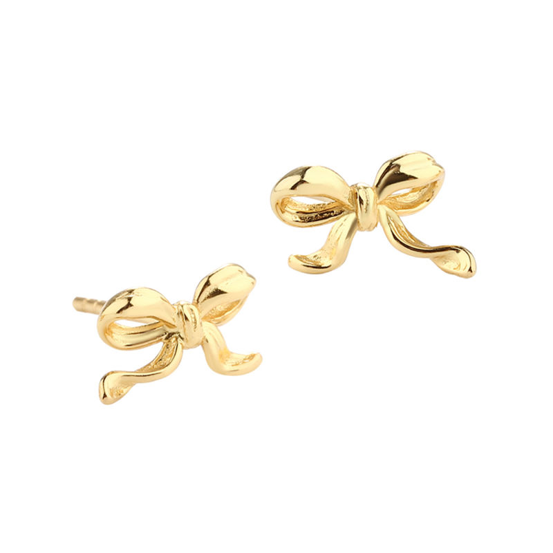 Curve Bow Earstud   Golden