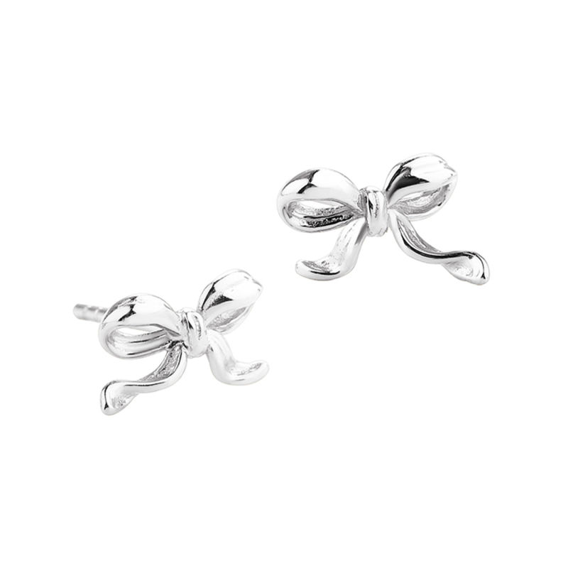 Curve Bow Earstud   Silver