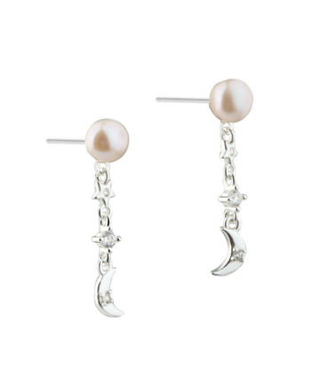 Dreamlit Pearl Charm   Silver