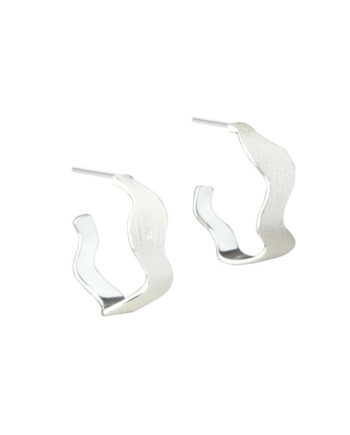 Dreamlit Wavy Hoop 14 Mm    Silver