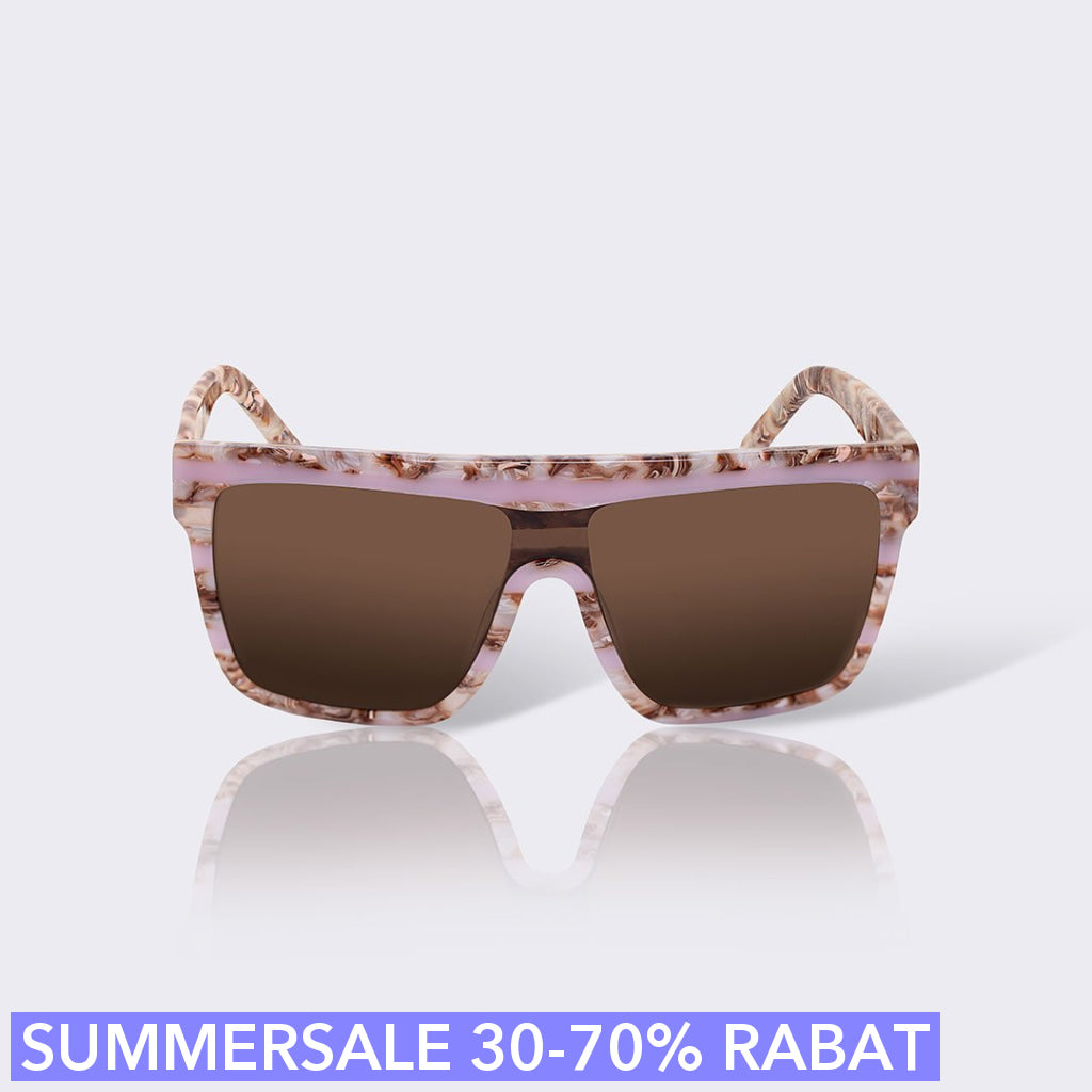 Dropps Exclsv Solbriller Eyecatcher Canyon Brun Rosa Klippemønster Med Brune Brilleglas