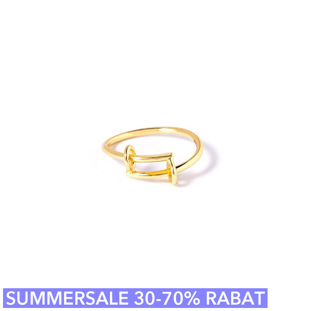 Fingerring Intoyou Onesize Regulerbar Størrelse 18 Karat Forgyldt Sterling Sølv