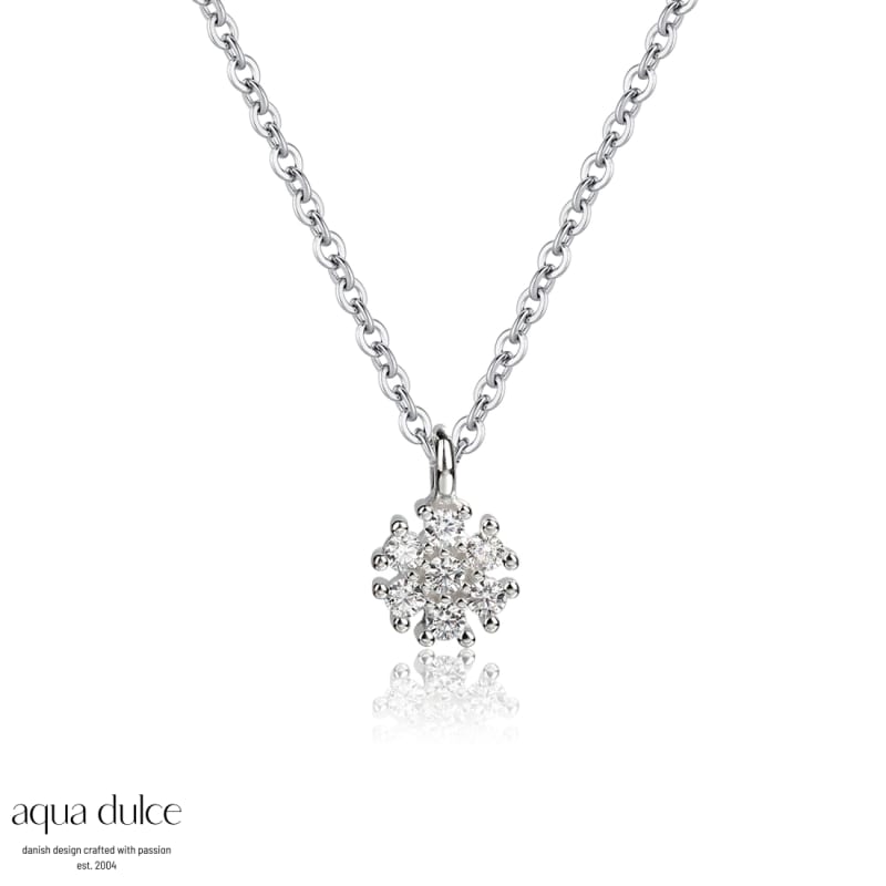 Flower Necklace   Silver