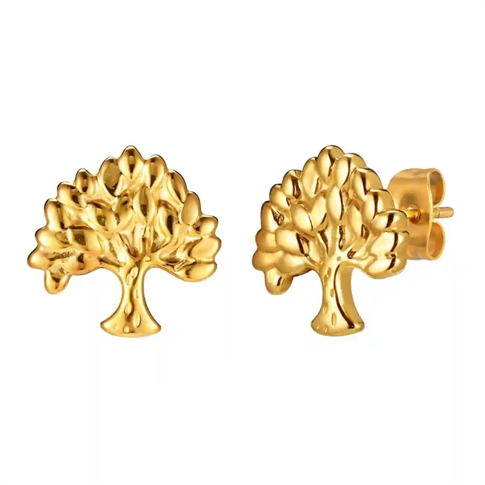 Golden Tree Of Life ørestik Forgyldt Livets Træ