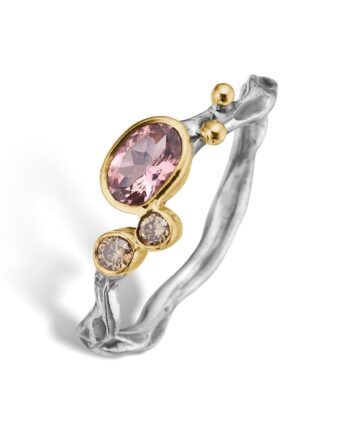 Grace Single Pink Turmalin Polished Ring 52