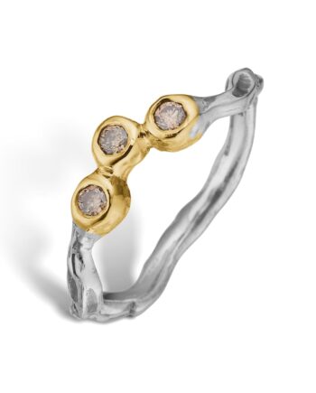 Grace Single Triple Brill Polished Ring 52
