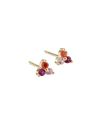 Gunnva Pink Earstud   Golden