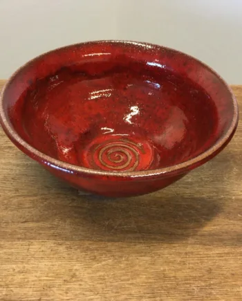 Håndlavet Keramik Skåle  12 Farver  Unika Keramik Skål ø17 Cm  Hurtig Levering  Farve Rød