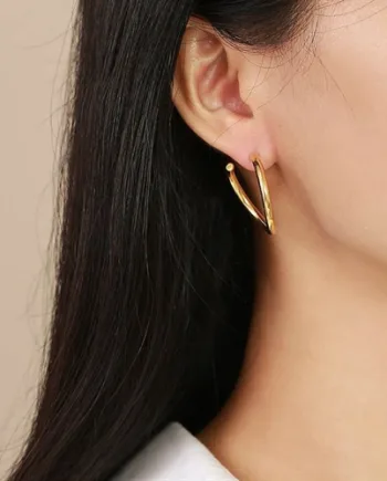 Hayes Ip Gold ørering Stor    Stk